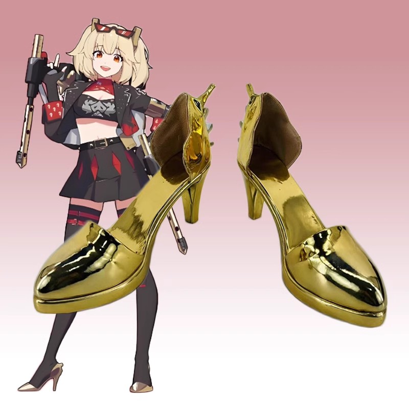 Burnice Cosplay Prop - カスタマイズされた女性用ゼロゾーンのハイヒール,バーニスレザー,コスプレアクセサリー,コミックコンアクセサリー,zzz 34-45