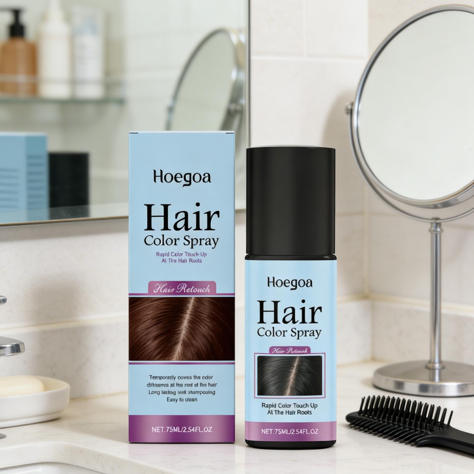Hair Spray Color - ホエゴアヘアカラースプレー ヘアスタイリング製品 高発色 DIYパーティースタイリング 白髪隠し ワンタイム一時染毛スプレー