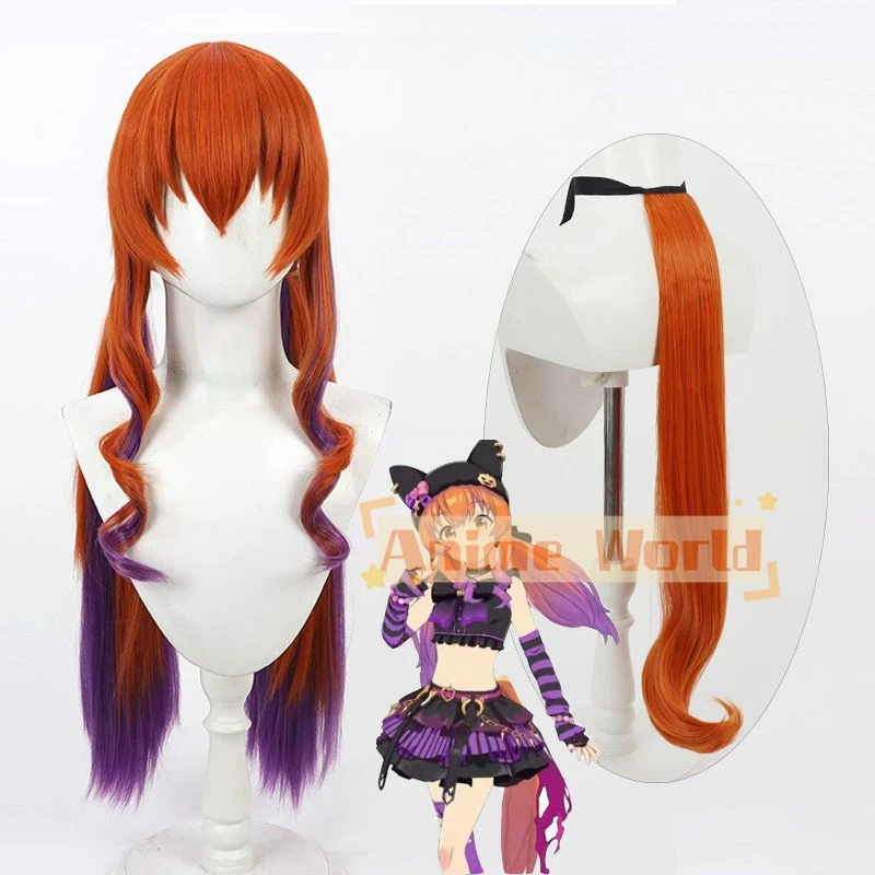 Heat Gun Cosplay - ゲームウマ娘プリティーダービー マヤノトップガン コスプレウィッグ 耳尻尾 ハロウィンコスチューム小道具 合成毛