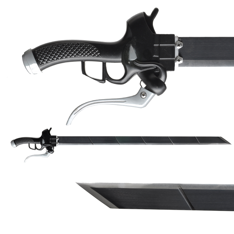 Cosplay Props - コスプレ小道具、進撃の巨人の模造刀超硬鋼、銃コスプレエレン・リヴァイ・ミカサ1:1小道具、亜鉛合金装飾
