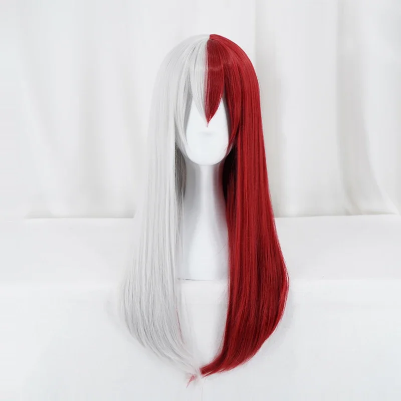 Cosplay Floating Prop - アニメガール僕のヒーローアカデミア轟焦凍ロングコスプレウィッグユニセックスコスチューム小道具ヘア僕のヒーローアカデミア仮装パーティー