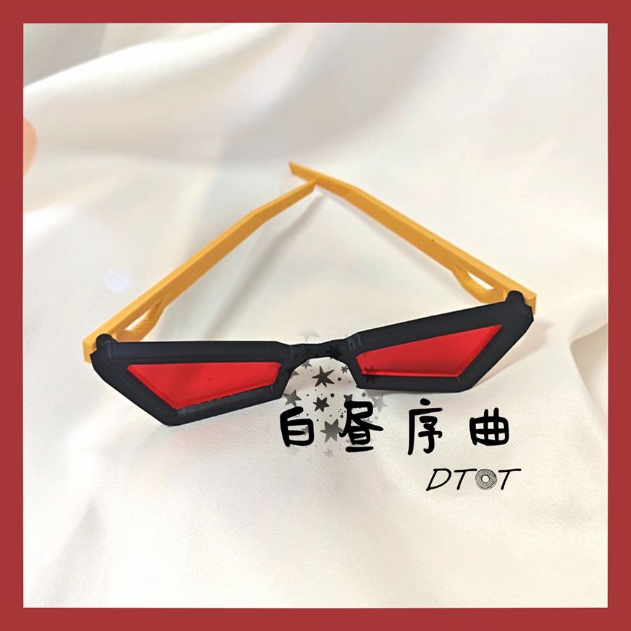 Burnice Cosplay Prop - アニメ Zenless ゾーンゼロ Burnice Whita コスプレメガネ小道具漫画眼鏡眼鏡眼鏡赤レンズ飾りプロパティギフト