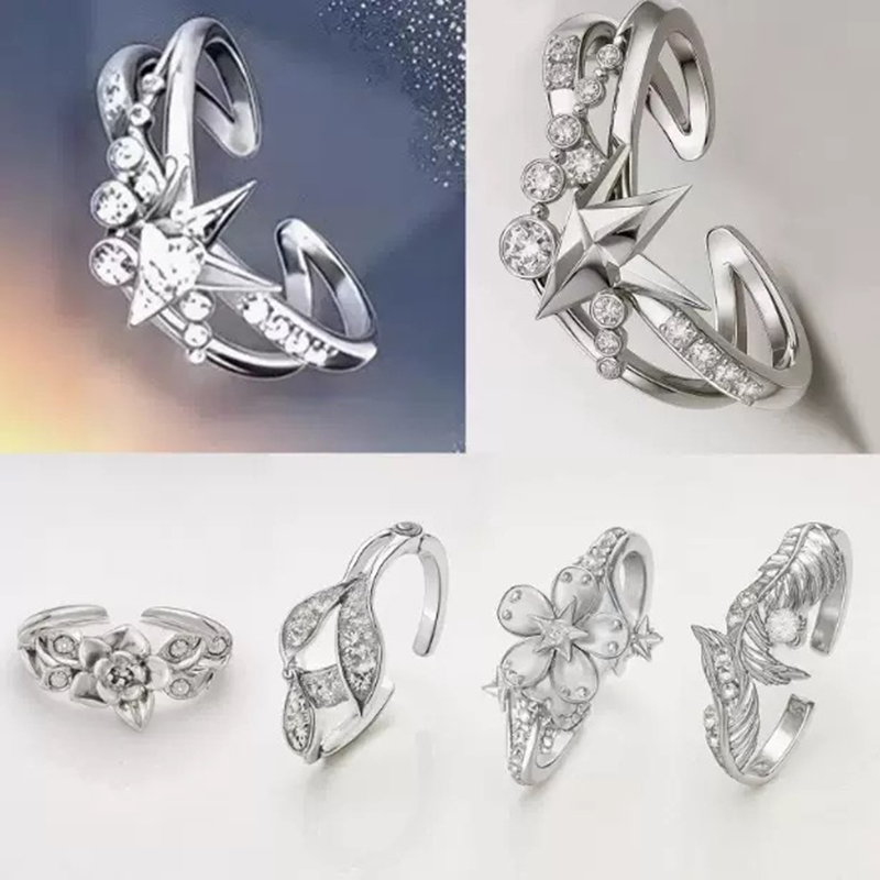 Cosplay Floating Prop - 愛とディープスペースザビエルゼインラファエルスタイラスケイレブ結婚指輪アニメコスプレ調節可能なリングハロウィンパーティー衣装小道具