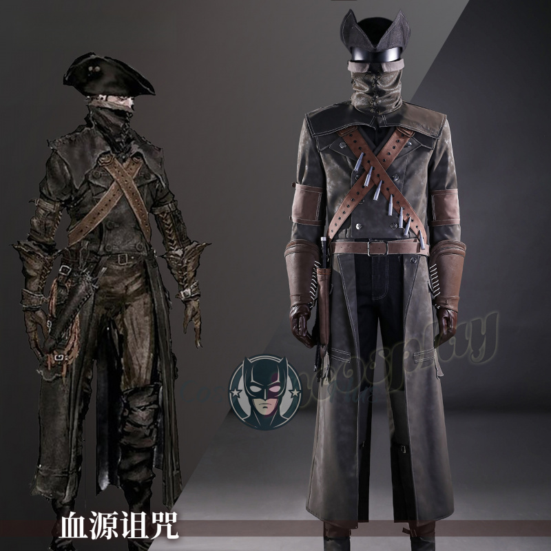 Bloodborne Cosplay Prop - 新しいゲームブラッドボーンイハナムコスプレ衣装ハロウィンメンズファンタジー制服コート小道具アクセサリークリスマスパーティーセット