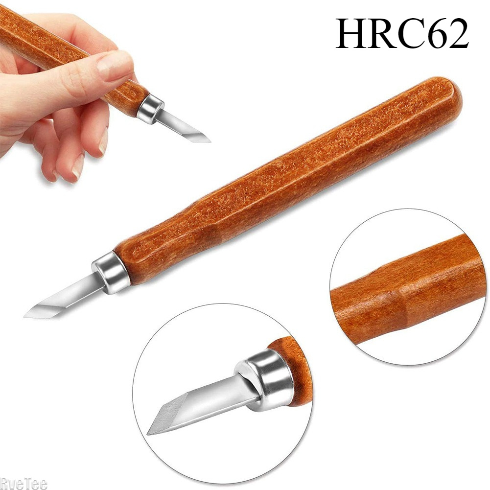Craft Knife Set - 12 個 SK2 木工彫刻ツールセット バッグ付き砥石 HRC62