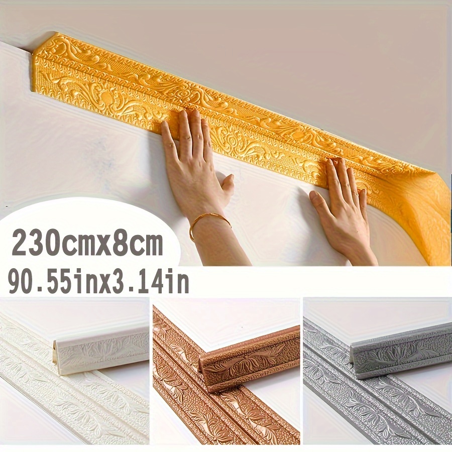 Craft Foam Roll - 防水フォームウォールエッジステッカー,230cm,家の装飾,半分に折りたたむことができます