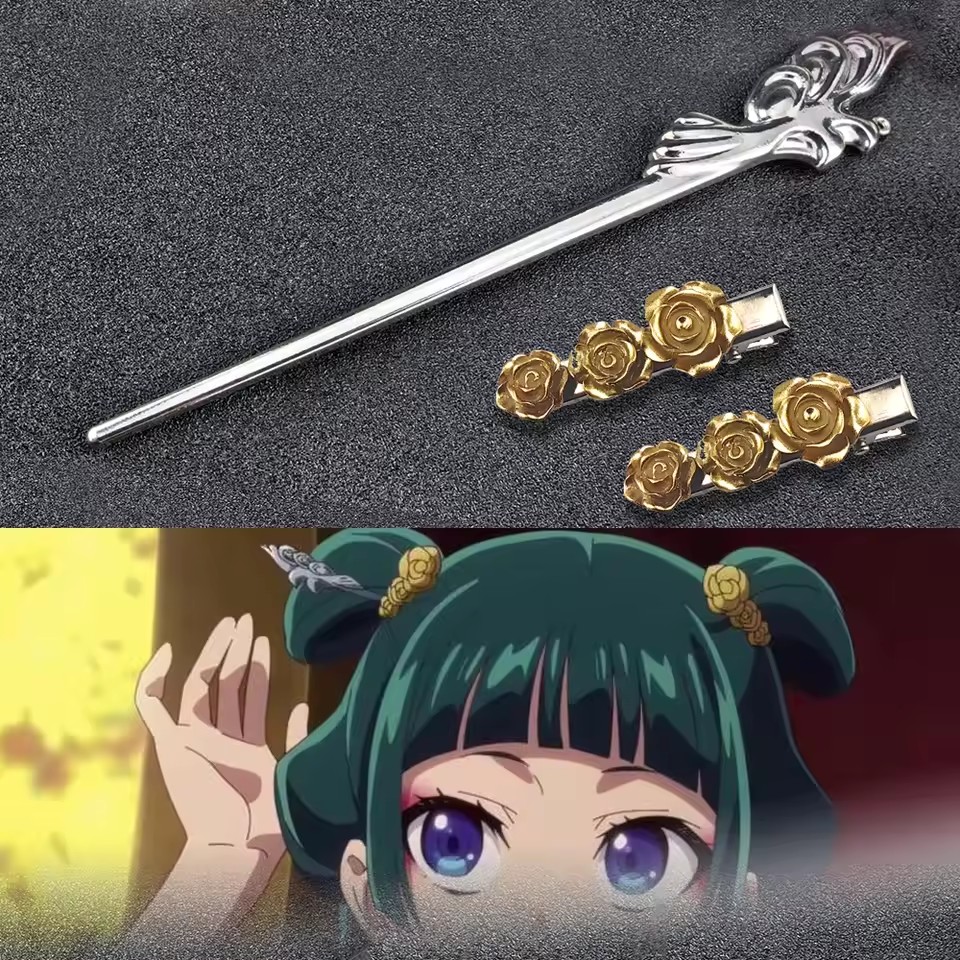 Cosplay Floating Prop - 薬局日記合金ヘアピンアニメコスプレスタイリッシュなヘアアクセサリー小道具帽子女性女の子ハロウィンロールプレイヘアピン