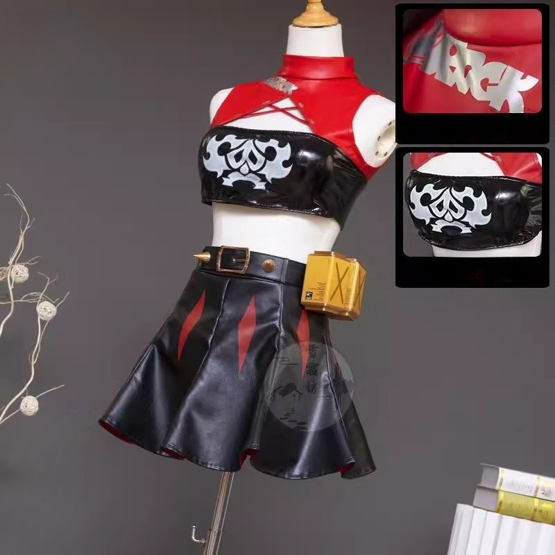 Burnice Cosplay Prop - 2026年ハロウィンアニメパーティーコスチュームゲーム「Zenless Zone Zero」バーニス・ホワイトコスプレ衣装パンクコートスカート小道具スーツ女性用