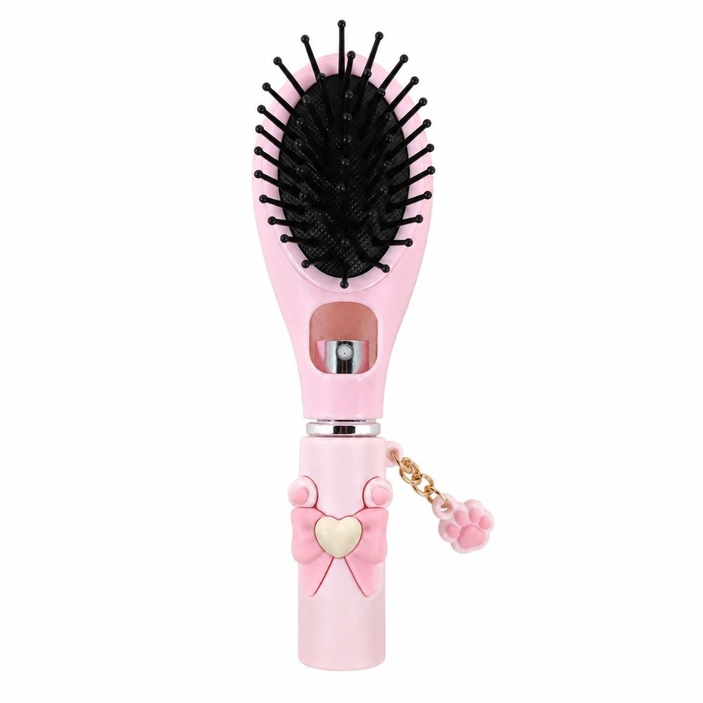 多機能蝶結びスプレーマッサージコーム猫の足ペンダント付きアン - Hair Spray Color のレビューと価格