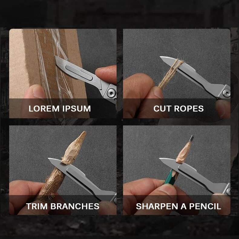 折りたたみナイフ ステンレス鋼ポケットナイフ 9 交換可能な - Craft Knife Set のレビューと価格