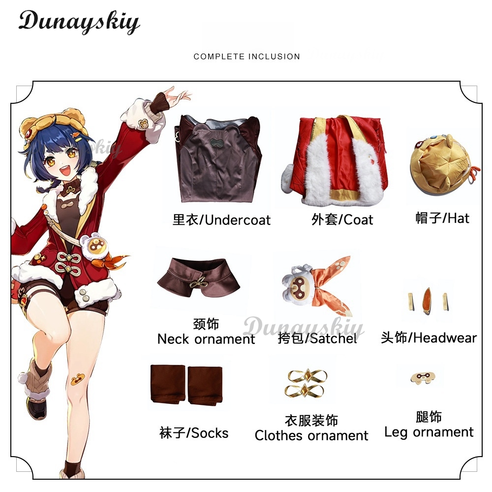 原神 Xiangling コスプレ衣装ウィッグ赤い制服スーツ - Cosplay Prop Bag のレビューと価格