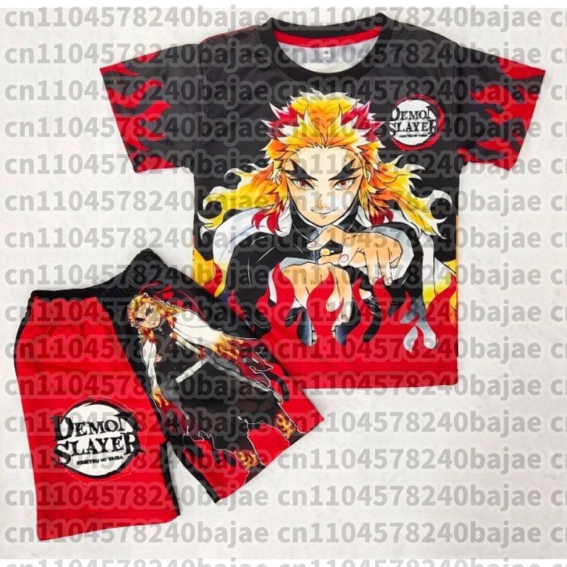 デーモンスレイヤー 烏炭治郎 炎柱 2点セット 半袖Tシャツ - Cosplay Flame Prop のレビューと価格