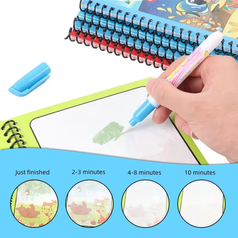 1pc 再利用可能な水描画ブックマジックウォーターブック散ら - Cosplay Prop Book のレビューと価格
