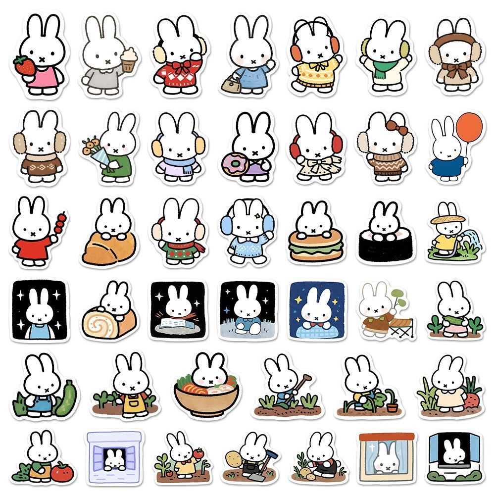 80 個かわいいミッフィーかわいいステッカー装飾カード DI - Cosplay Floating Prop のレビューと価格