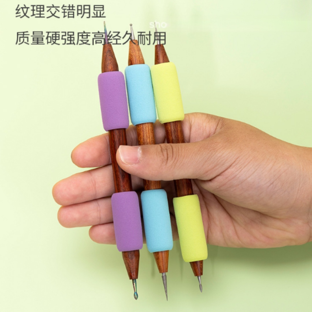 双頭ダイヤモンドチップ陶器彫刻ツール木製ハンドルフォームグリ - Foam Clay Sculpt のレビューと価格