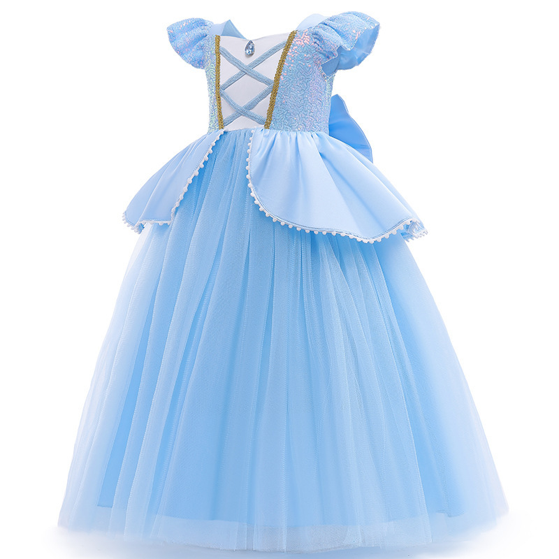 シンデレラコスプレ衣装子供服女の子のためのスパンコールプリン - Cosplay Prop Bow のレビューと価格