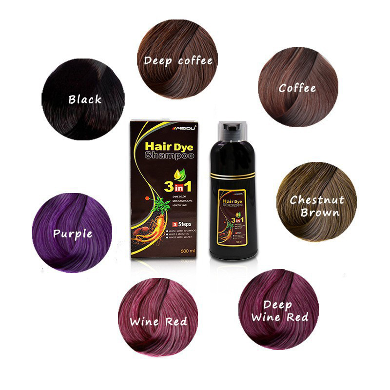 500 ミリリットルヘアカラー染料シャンプー 3 で 1 イ - Hair Spray Color のレビューと価格