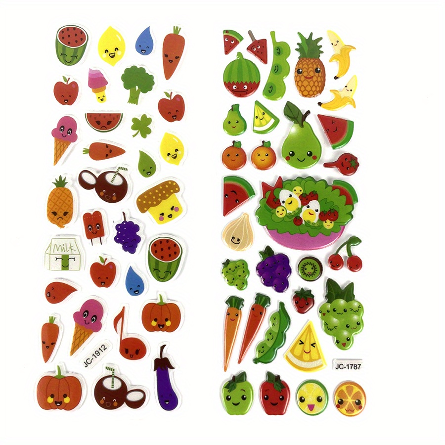 6 枚 3D ふわふわステッカー泡野菜フルーツステッカーカラ - Eva Foam Sheet のレビューと価格