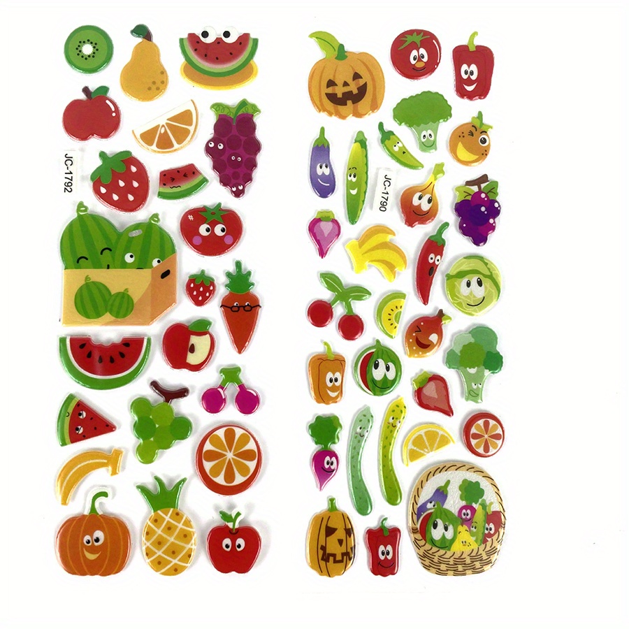 6 枚 3D ふわふわステッカー泡野菜フルーツステッカーカラ - Eva Foam Sheet のレビューと価格