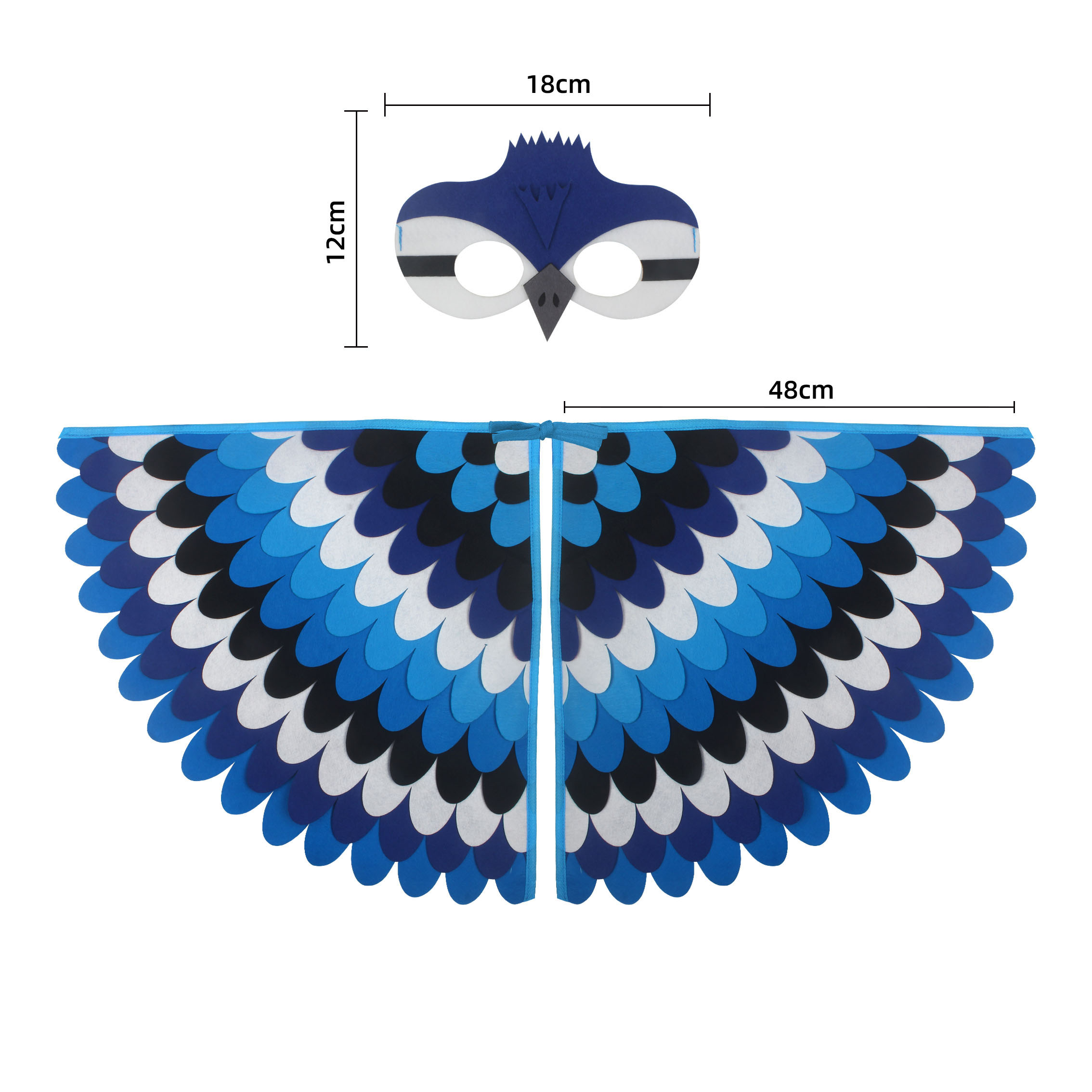 かわいいフクロウの羽のコスチューム動物孔雀柄フェルトマントと - Cosplay Prop Patterns のレビューと価格