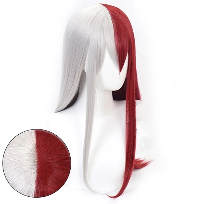 アニメガール僕のヒーローアカデミア轟焦凍ロングコスプレウィッ - Cosplay Floating Prop のレビューと価格