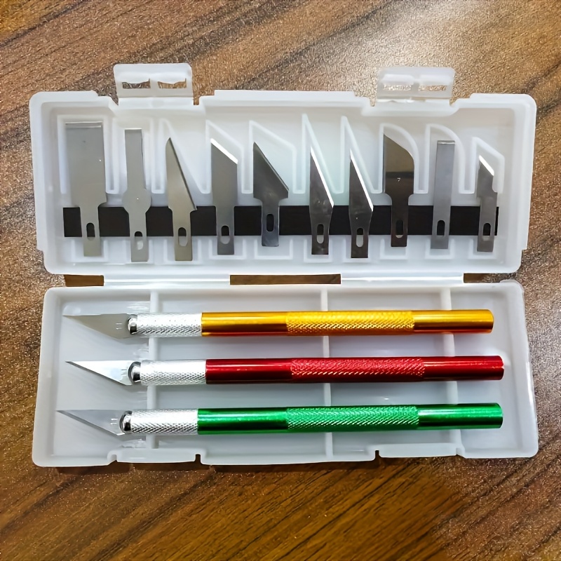 13個入りアルミ合金彫刻刀セット、ペーパークラフト、スタンプ - Craft Knife Set のレビューと価格