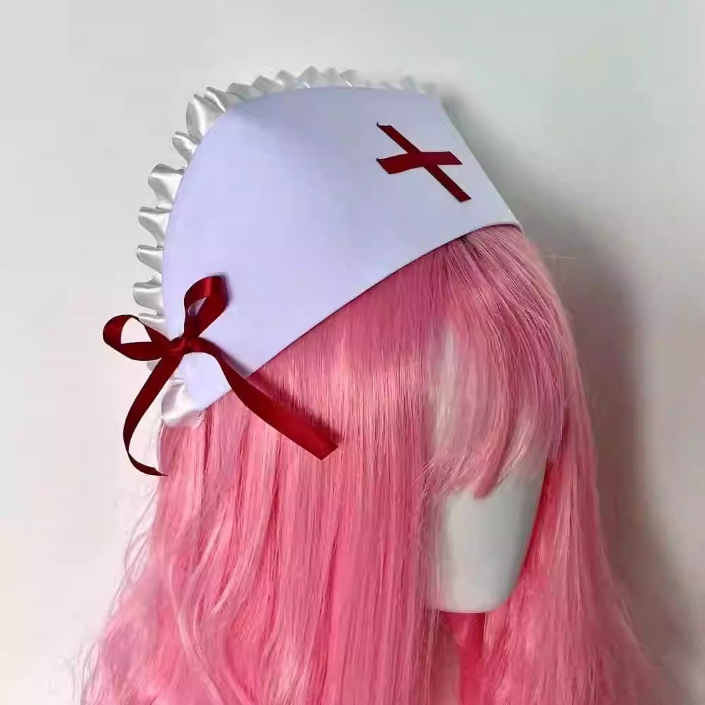 コスプレナースキャップ帽子アクセサリー小道具 y2k ガール - Cosplay Prop Bow のレビューと価格