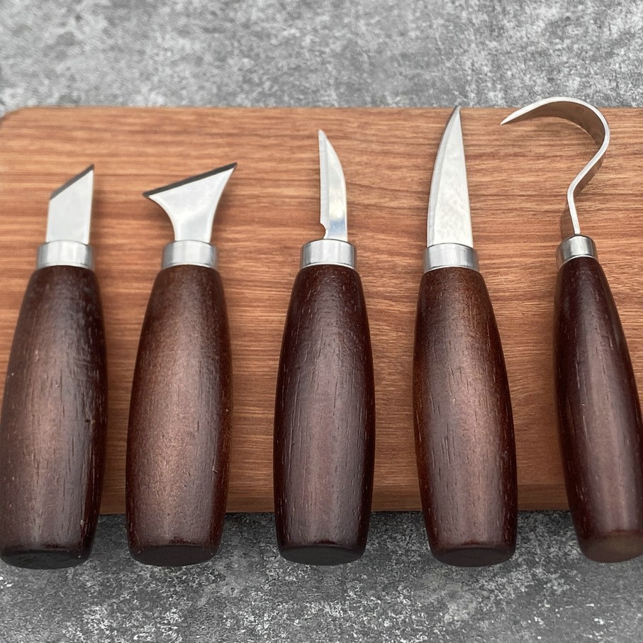 5ピース木彫りツールセット、オークハンドル、曲刃、アートクラ - Craft Knife Set のレビューと価格