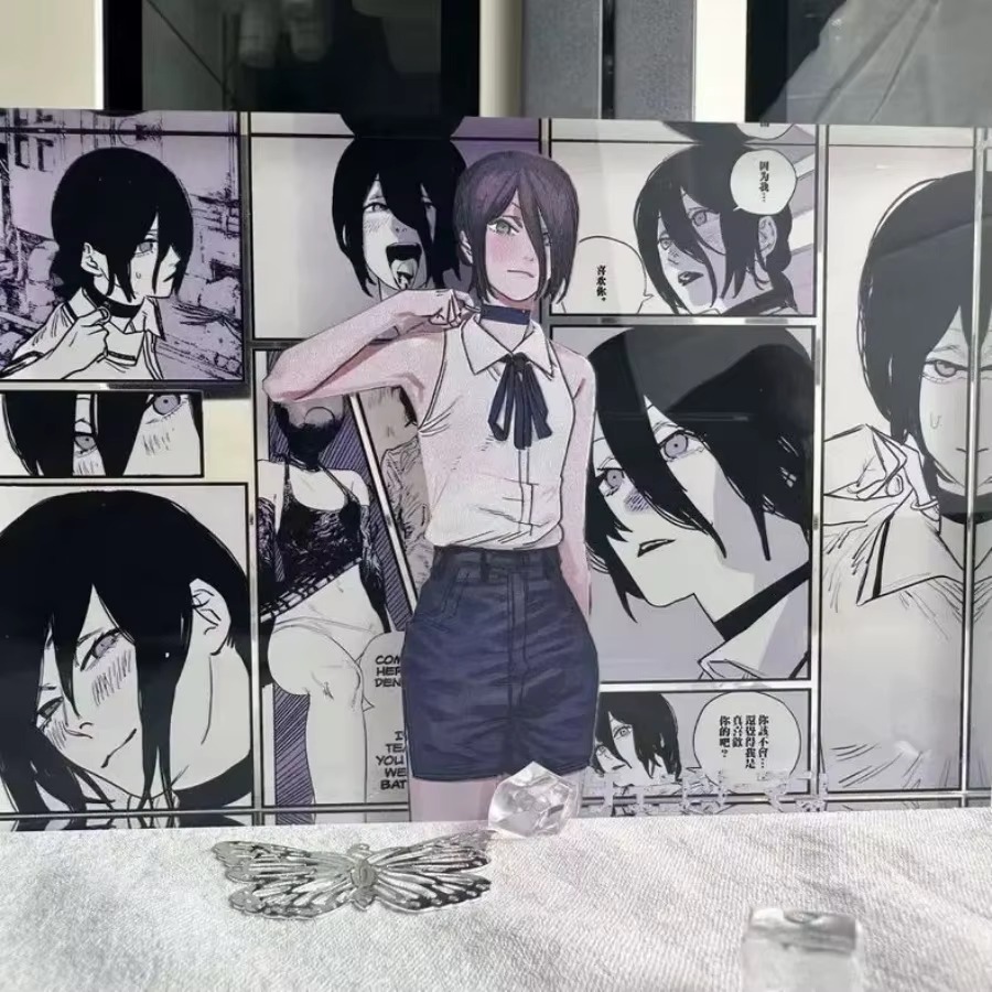 アニメフィギュアデンジとレゼアクリルスタンドカードモデルデス - Cosplay Props のレビューと価格