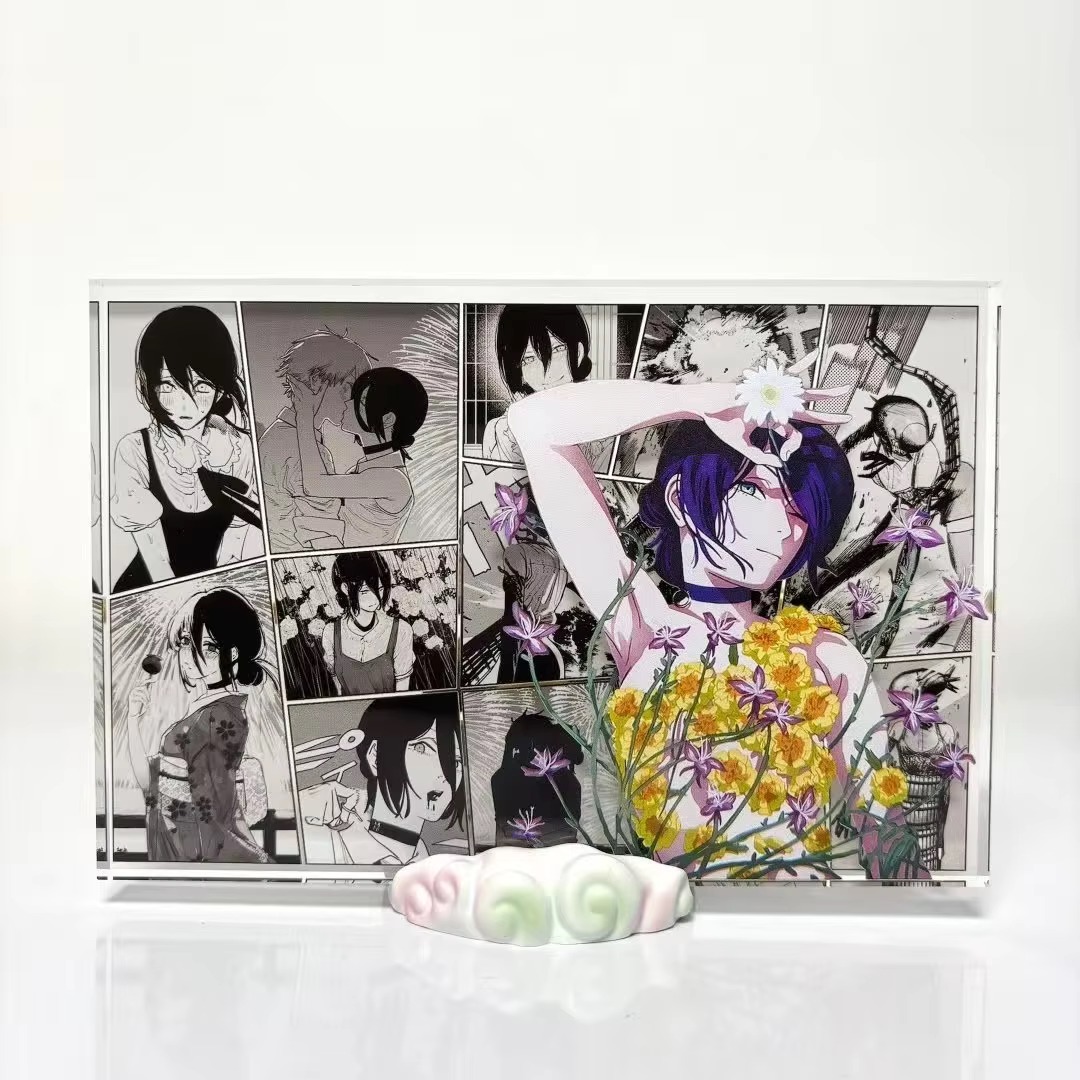 アニメフィギュアデンジとレゼアクリルスタンドカードモデルデス - Cosplay Props のレビューと価格
