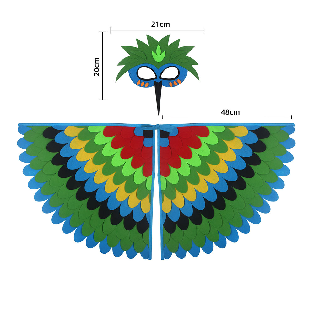 かわいいフクロウの羽のコスチューム動物孔雀柄フェルトマントと - Cosplay Prop Patterns のレビューと価格
