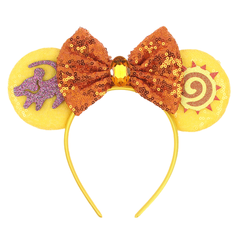 新しいかわいいディズニーマウス耳ヘッドバンド女性スパンコール - Cosplay Prop Bow のレビューと価格