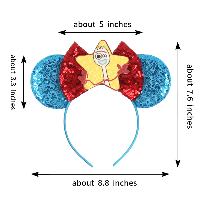 新しいかわいいディズニーマウス耳ヘッドバンド女性スパンコール - Cosplay Prop Bow のレビューと価格